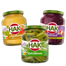 Hak groenten, peulvruchten of appelmoes
